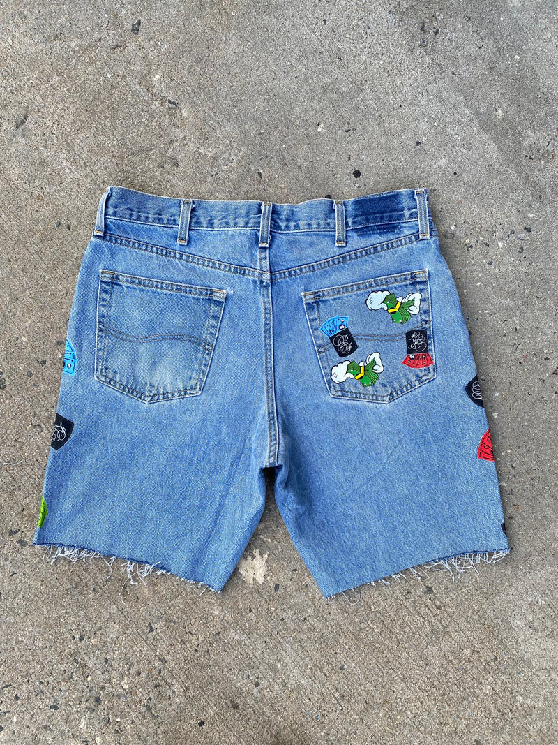 PF Denim Logo Shorts