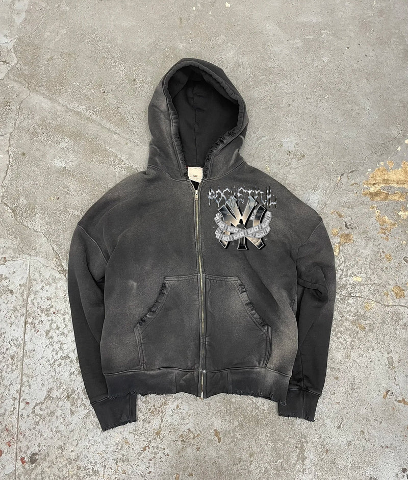 Acid Wash Heavy Savior Hoody