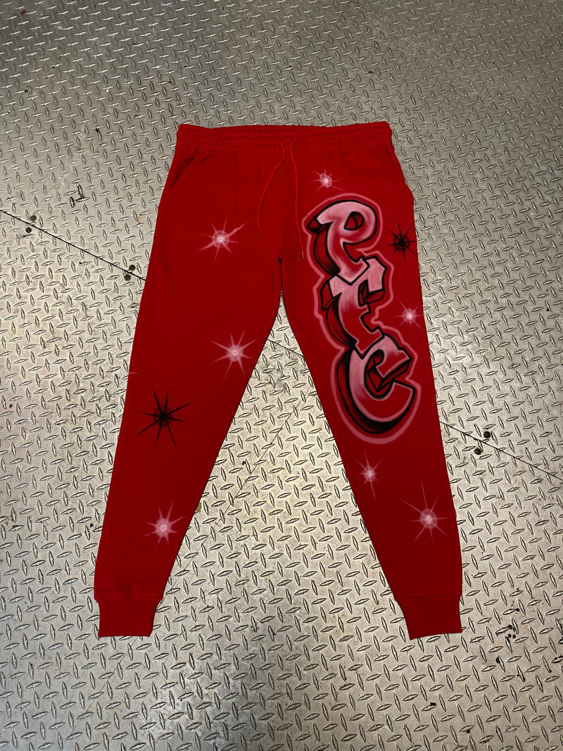 Graffiti Stars SweatSuit - Red