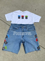 PF Denim Logo Shorts