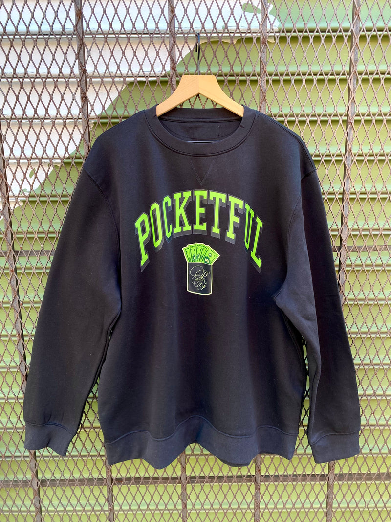 PF Varisty CrewNeck - Black/Green