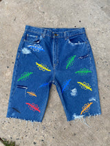 PF Denim Y2K Logo Shorts
