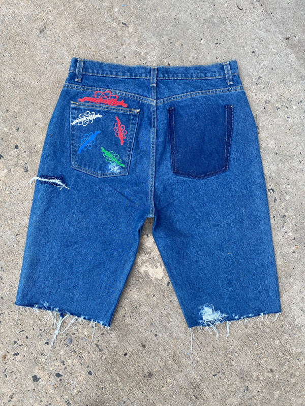 PF Denim Y2K Logo Shorts