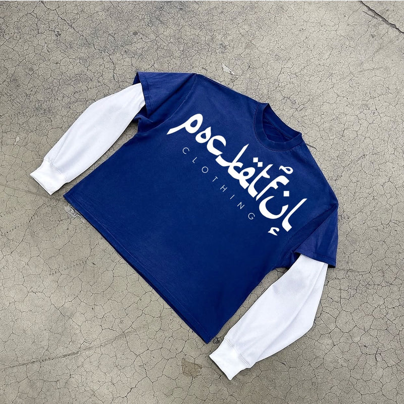 Crop Thermal Tee - Navy