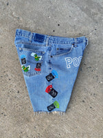 PF Denim Logo Shorts