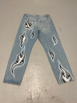 PF Denim Graffiti Jeans - Black