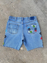 PF Denim Logo Shorts