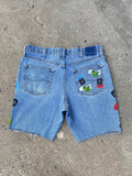 PF Denim Logo Shorts