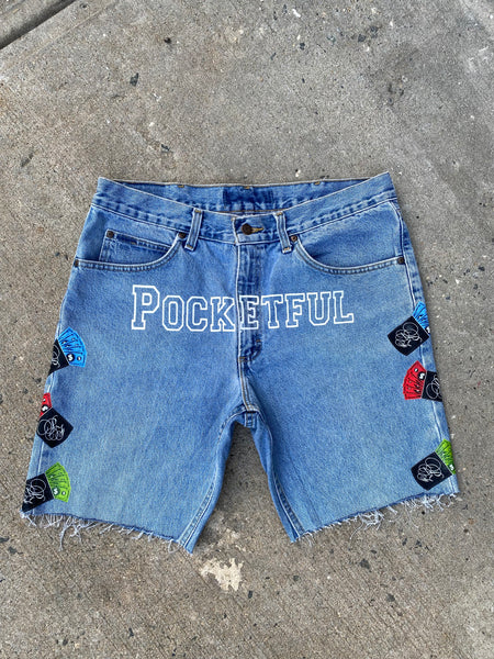 PF Denim Logo Shorts