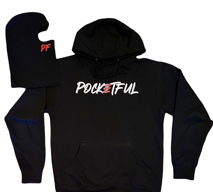 PocketFul Reckless - Black/White/Red Hoody