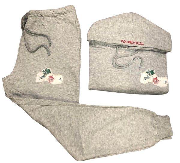 Money Hands - Grey Red/Green Sweatsuit