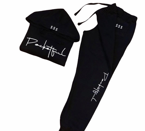 Script - Black/White SweatSuit