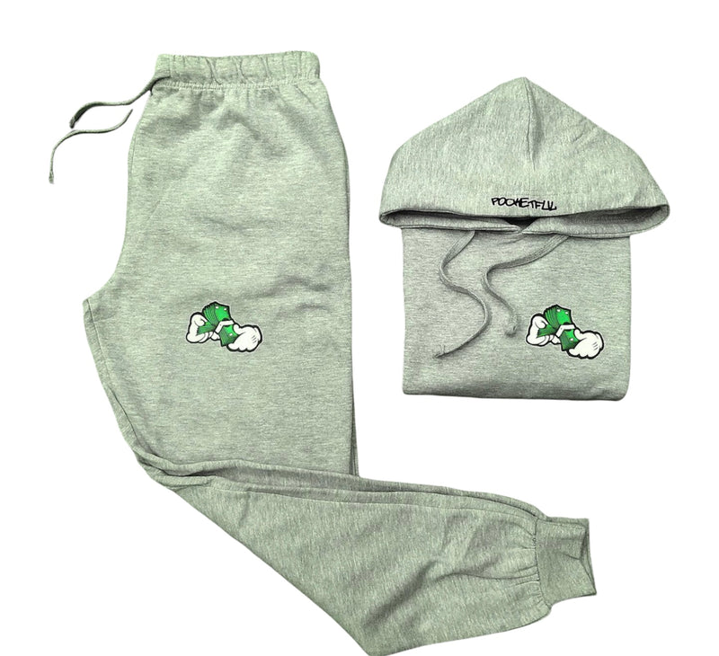 Money Hands - Grey/Green Sweatsuit