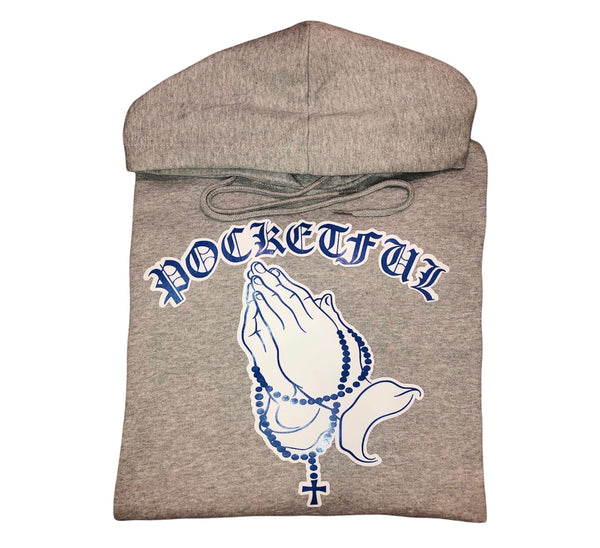 PocketFul Love - Grey/White/Blue Hoody
