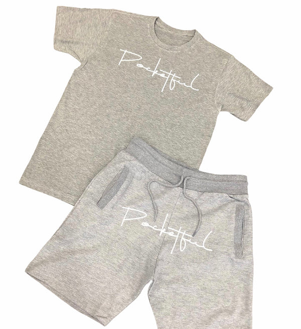 Script - Grey Short Set
