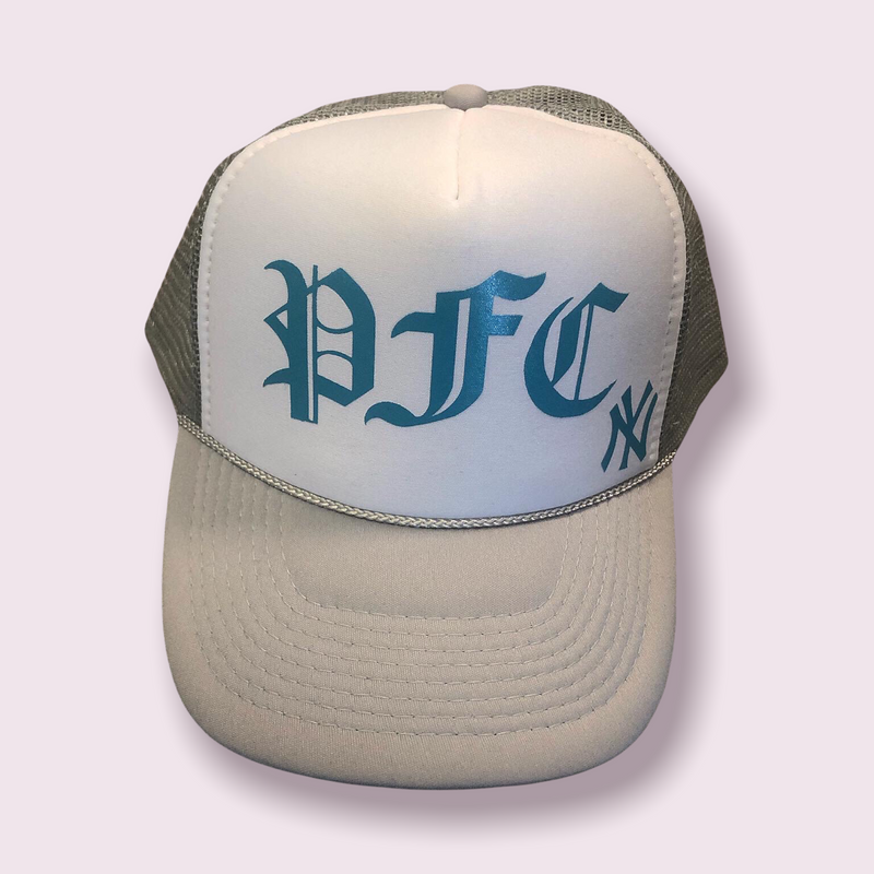 PocketFul Old English Cap - White/Grey/Teal