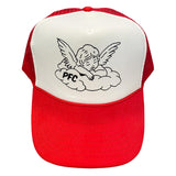 PocketFul Cloud Cap - White/Red