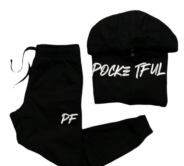 PocketFul Reckless - Black/White Zipper Suit