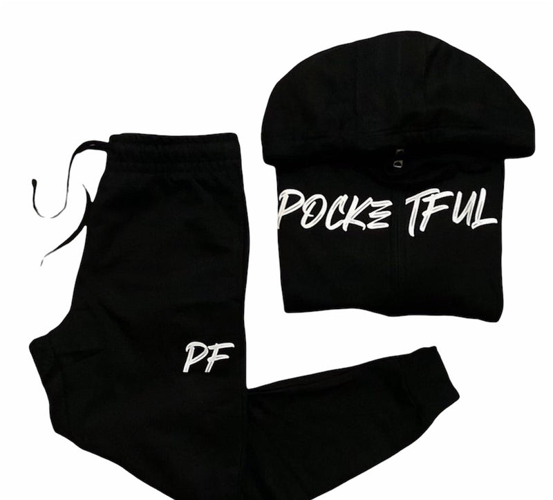 PocketFul Reckless - Black/White Zipper Suit