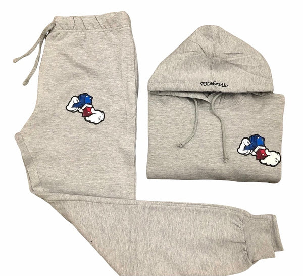Money Hands - Grey Red/Blue Sweatsuit