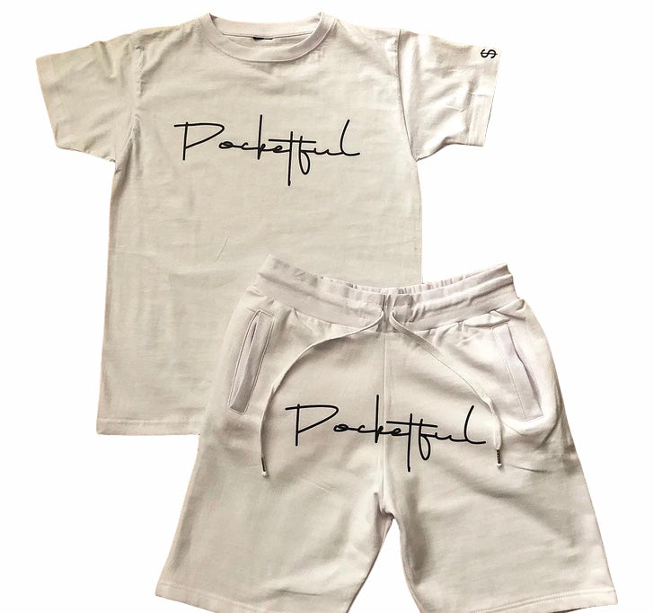 Script - White/Black Short Set