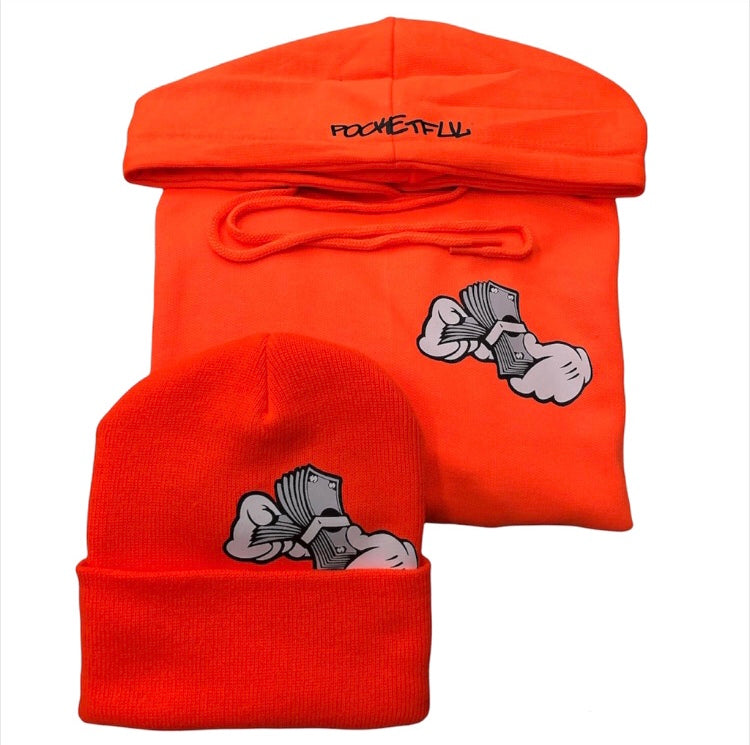 Money Hands - Orange/Grey Hoody