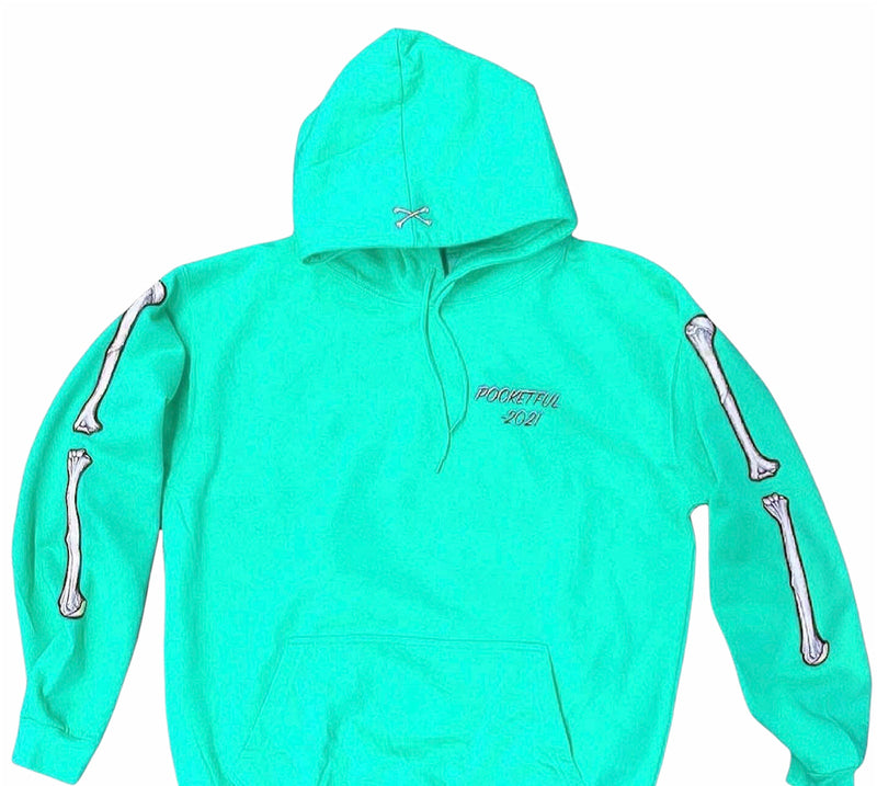 PocketFul Bones - Ice Blue Hoody