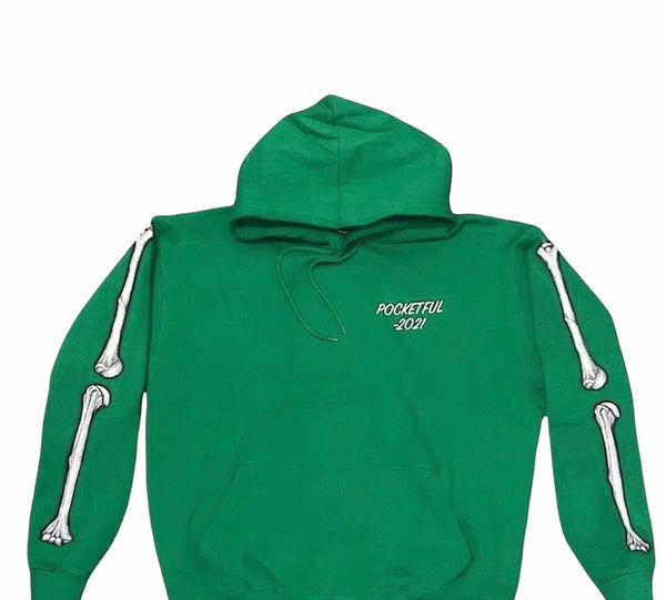 PocketFul Bones - Green Hoody