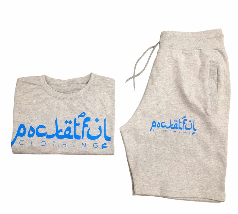 Arabic - Grey/Blue Short Set