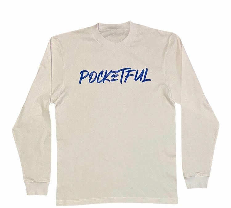 PocketFul Reckless - White/Blue Long Sleeve